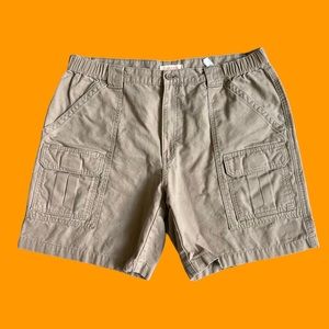 Savane Cargo Shorts 100% Cotton Outdoors Light Khaki Men Size 38